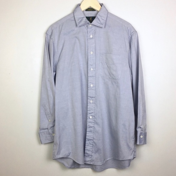 Club Room Mens Size 16.5/33 Pin Point Oxford Long Sleeve Button Down Dress Shirt - Picture 1 of 7